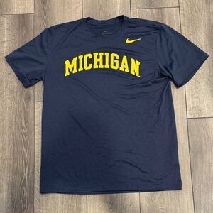 Men’s Blue Nike University of Michigan UMich Shirt Sz L